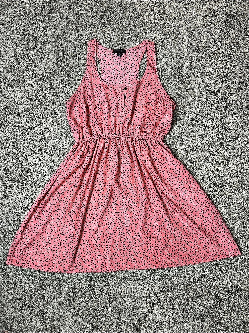 Forever 21 Pink & Black Geometric Mini Dress Size 1X